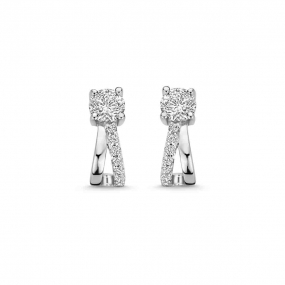  Boucles d'oreilles argent solitaire et Oxydes - Naiomy - Galina