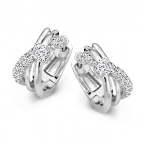 Boucles d'oreilles argent zirconium - Naiomy - Femme - Yuang - N3T65