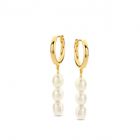 Boucles d'oreilles  avec 3 perles d'eau douce-Naiomy - Marilyne