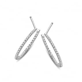 Boucles d'Oreilles Croles Diamants   0.25 ct et Or 18 ct - 750/1000 lisabeth - 93AU20A