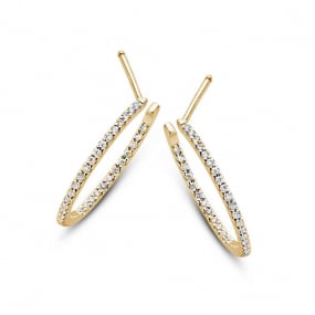 Boucles d'Oreilles Croles Diamants   0.4 ct et Or 18 ct - 750/1000 Maeva - 93P725A