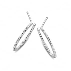 Boucles d'Oreilles Croles Diamants   0.4 ct et Or 18 ct - 750/1000 Noblesse - 93AU25A