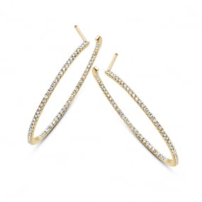 Boucles d'Oreilles Croles Diamants   0.6 ct et Or 18 ct - 750/1000 Heidi - 93P730A