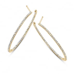 Boucles d'Oreilles Croles Diamants   0.8 ct et Or 18 ct - 750/1000 Anya - 93P735A