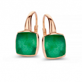 Boucles d'oreilles Cristal de Roche sur Quartz Verte - One More - Pantelleria 051404Y3
