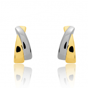 Boucles d'oreilles deux ors 4.05 gr 2 Ors 3.75 g Eugnie - 9533JG
