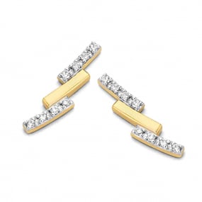 Boucles d'oreilles Diamants 0.07 ct et Or 18 ct - 750/1000 Emma - 064468A