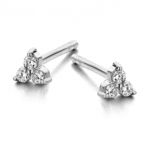 Boucles d'oreilles Diamants 0.08 ct et Or 18 ct - 750/1000 Delphine - 058169A