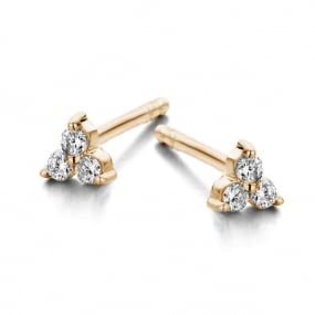 Boucles d'oreilles Diamants 0.08 ct et Or 18 ct - 750/1000 Marie - 060783A