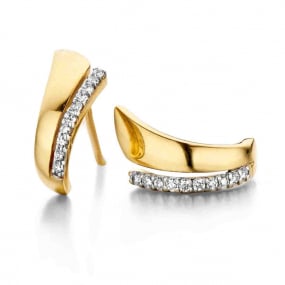 Boucles d'oreilles Diamants 0.14 ct et Or 18 ct - 750/1000 Athna - 058415A