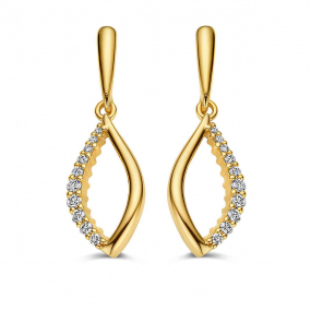 Boucles d'Oreilles Diamants 0.18 ct -Yustina - 067199A