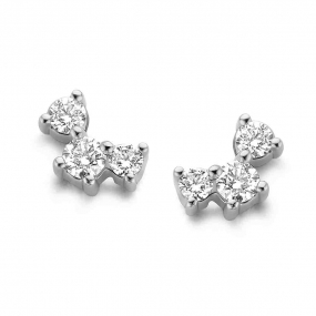 Boucles d'oreilles Diamants 0.19 ct et Or 18 ct - 750/1000 Katsu - 064647A