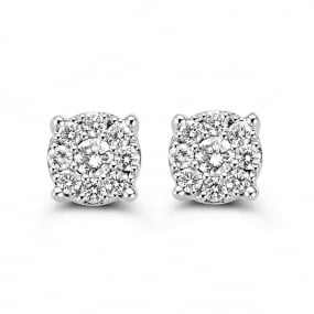 Boucles d'oreilles Diamants  0.26 ct et Or 18 ct - 750/1000 Agathe - 939M32A