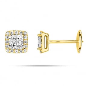 Boucles d'oreilles Diamants  0.58 ct et Or 18 ct - 750/1000 Romane - 2.6005.20