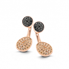 Boucles d'oreilles diamants Bruns et Noirs One More - Vulsini 055254A1
