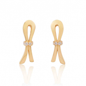 Boucles d'oreilles Diamants Emma - Gioielliamo 0.2 ct Allissa - KGOR-464R-JAUNE