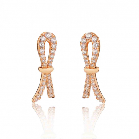 Boucles d'oreilles Diamants Emma - Gioielliamo 0.6 ct Moorea - KGOR-463R-ROSE