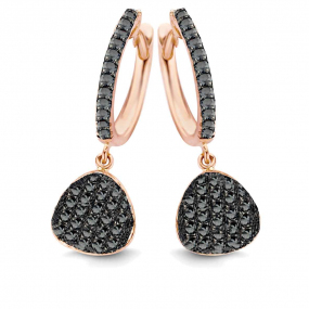 Boucles d'oreilles diamants Noirs One More - Vulsini 053651A2
