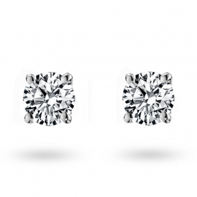 Boucle d Oreille Diamant serite 4 griffes systme Alpa  0.3 ct et Or 18 ct - 750/1000 Fanny - E1360FMPWAY02