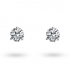 Boucle d oreille Diamant sertie 3 griffes  0.3 ct et Or 18 ct - 750/1000 Violaine - E2741FMPWA602