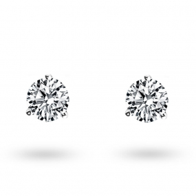 Boucle d oreille Diamant sertie 3 griffes  0.4 ct et Or 18 ct - 750/1000 Lucie - E2582FMPWA602