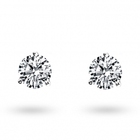 Boucle d oreille Diamant sertie 3 griffes  0.5 ct et Or 18 ct - 750/1000 Arianna - E2667FMPWA602