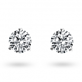 Boucle d oreille Diamant sertie 3 griffes  0.8 ct et Or 18 ct - 750/1000 Floralie - E2584FMPWA602