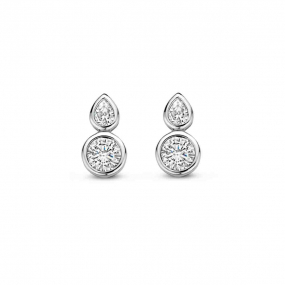  Boucles d'oreilles en argent avec 2 oxydes-Naiomy - Camila