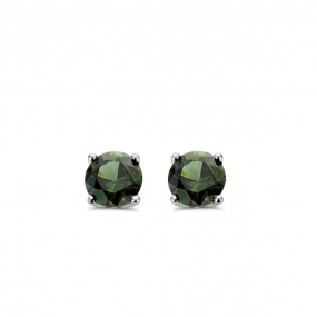 Boucles d'Oreilles en argent - oxyde vert - Naiomy - Marya