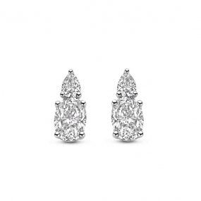 Boucles d'oreilles en argent serties d' Oxydes - Naiomy - Camilla