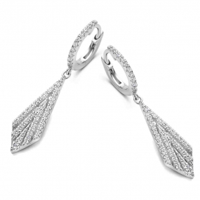 Boucles d'oreilles en argent serties d' Oxydes - Naiomy - Eleonora