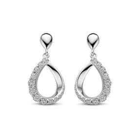 Boucles d'oreilles en argent serties d'Oxydes - Naiomy - Exquise