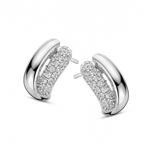 Boucles d'oreilles en argent serties d' Oxydes - Naiomy - Gaelle