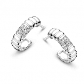 Boucles d'oreilles en argent serties d' Oxydes - Naiomy - Lola