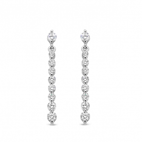 Boucles d'oreilles en argent serties de zirconium Naiomy Silver - Femme - Forever - N2E56