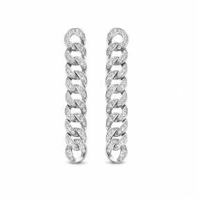 Boucles d'oreilles en argent serties de zirconium Naiomy Silver - Femme - Kristina - N2A54