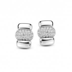 Boucles d'oreilles en argent serties de zirconium Naiomy Silver Silver - Femme - Fantasia - N1D56