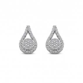  Boucles d'oreilles en argent serties de zircons - Naiomy - Klara