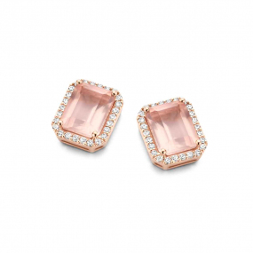 Boucles d'oreilles Etna, quartz rose - One More - Etna 064607XA
