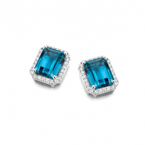 Boucles d'oreilles Etna - Topaze London Blue - One More - Etna 064604TA
