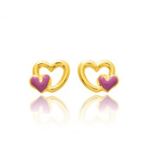 Boucles d'oreilles or Cur Or Jaune Lalia - 9K8020