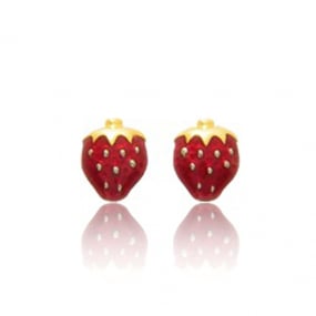 Boucles d'oreilles or Fraise Or Jaune Kariane - 9K8024