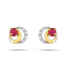 Boucles d'oreilles rubis  Adriana - IJ218BR