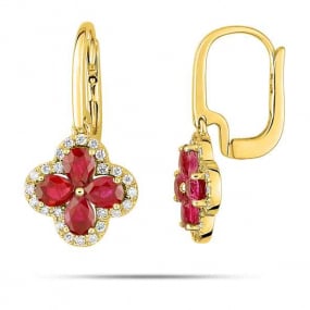 Boucles d'oreilles rubis diamant Alixe - 2.6010.R0