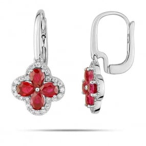 Boucles d'oreilles rubis diamant Ambre - 2.6010.R1