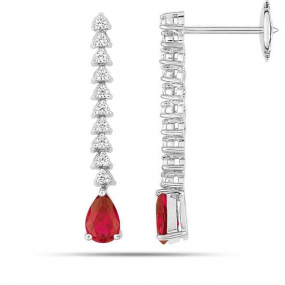 Boucles d'oreilles rubis diamant Camille - 2.6054.R1