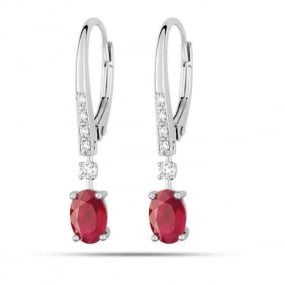 Boucles d'oreilles rubis diamant Dalia - 7W317GRB2