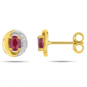 Boucles d'oreilles rubis diamant Gaia - 2.7161.R3