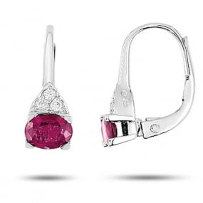 Boucles d'oreilles rubis diamant Misako - 7VF312GRB