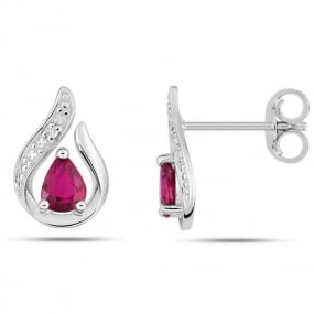 Boucles d'oreilles rubis diamant Naa - MZ220GRB4